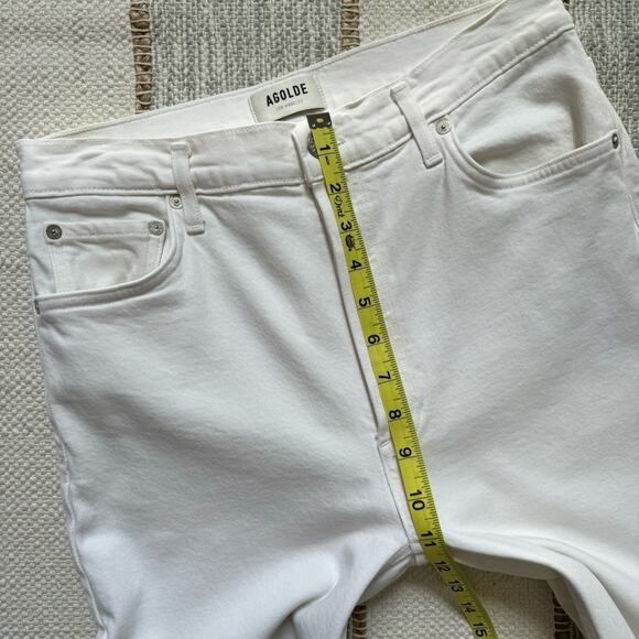 Agolde Nico White Ultra High Rise Slim Fit Button Fly Jeans Women’s Size 29 - Picture 9 of 13